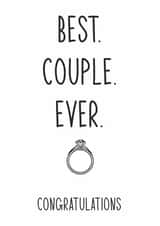 Best couple ever, congratulations engagement ring created by Totally Mailed It