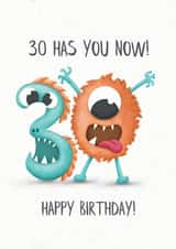 Crazy 30th Monster Birthday Card created by Lanther Black