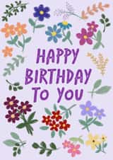 Pretty Birthday Card - Florals - Flowers created by Lili's Papers Co.
