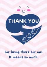 Hearty Hug Thank You Card created by TheImpulseCo.