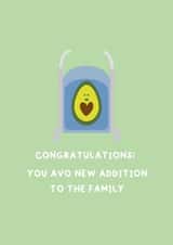Avo New Addition Baby Card created by Wicked Poodle Prints