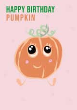Cute Happy Birthday Pumpkin Card created by The R Creation