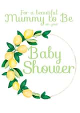 Mummy to Be Lemon Baby Shower Card created by SophDc