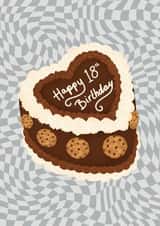 Happy 18th Birthday Cake card  created by Kamiya Chirodian