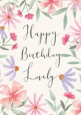 Happy Birthday Lovely Floral Card created by Sage and Hart