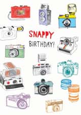 Snappy birthday! Birthday camera photography design created by Pencilface