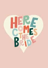Here comes the bride engagement card created by Kate Fox