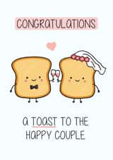 Toast to the Happy Couple - Wedding card created by Creaternet