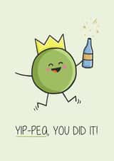 Yi-pea, Punny Congratulations Card created by Creaternet