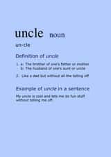 Birthday card for a cool uncle created by Shore Designs