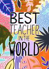 Best Teacher In The World, Thank You Card created by R Locke Design