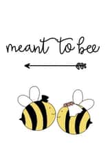 Meant to bee, happy wedding card created by Hannah Hale