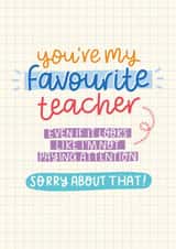 Favourite teacher! created by Leaf Lane Studio