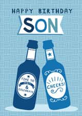 Son beers birthday card created by Sarah Corcoran 