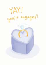 'You're Engaged!'-  Ring Box Engagement Card created by Kimberley Rose Studio
