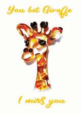 I miss you giraffe card created by TillyViktor