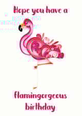 Happy birthday pink flamingo card created by TillyViktor