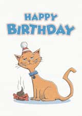 Pet Cat Birthday Card created by Chase.Illustration