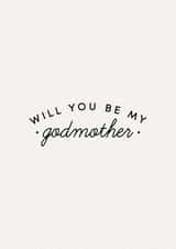 Will you be my godmother card created by Paper & Wool