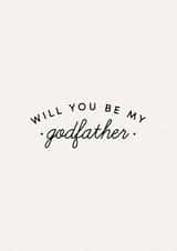 Will you be my godfather card created by Paper & Wool