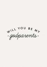 Will you be my godparents card created by Paper & Wool