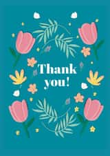Big floral thank you card created by Emma TK Design