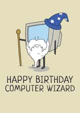 Computer Wizard, Birthday Card created by NerdShizzle
