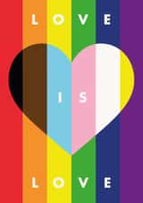 Love Is Love Gay Pride LGBTQ+ Card created by Betiobca