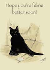 Cat Feline Better Soon Card created by Art by Disey