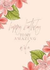 Amazing Wife Floral Birthday Car created by JMDesigns