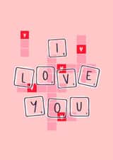I Love You - Scrabble Valentine's Day Card created by Charlotte Nicholson Design