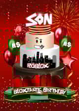 Son Roblox Epic Birthday Cake created by Kerrylovescards