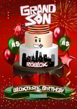 Grandson Roblox inspired Birthday Cake for the Gamer created by Kerrylovescards