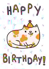 Party Cat, Birthday Card created by RadishandDuck