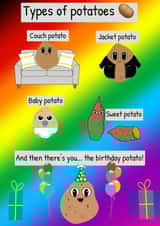 Potato birthday card created by Doodle Cards
