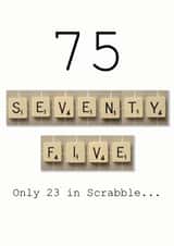 75th Scrabble Birthday Card created by Namephrame