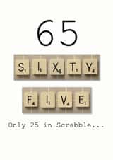 65th Scrabble Birthday Card created by Namephrame