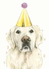 Golden Retriever Birthday Card created by Robert James Hull