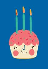 Cute Birthday Card - Cupcake - Candles created by Hole in my Pocket