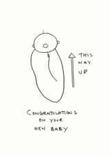 This way up, new baby card created by Hole in my Pocket