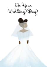Luxurious and elegant black bride - simple gorgeous wedding card created by Mayah Wetherell