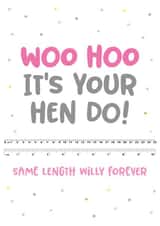 Hen do for a bride to be - Woo hoo It's your hen do! created by Superlush Cards