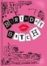 Birthday bitch burn book mean girls card created by The Girl Next Draw Cards