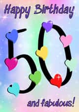 Sparkling 50th Birthday Card created by Rachel Elizabeth Designs