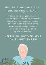 David Attenborough Birthday Card for Dad created by Fifi Designs