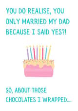 Cheeky Birthday card step mum created by The Coven