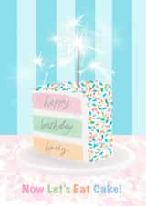 Rainbow Cake Birthday Card created by Sarah Stephenson