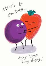 Berry Berry Happy - Punny wedding card created by Chocolate Frog