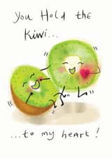 Kiwi Heart Key, Love Card created by Chocolate Frog