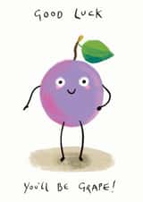 Good Luck, you'll be grape created by Chocolate Frog